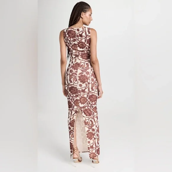 Rumer Maya Maxi Dress in Floral Chocolate, NWT, Small - Picture 2 of 4
